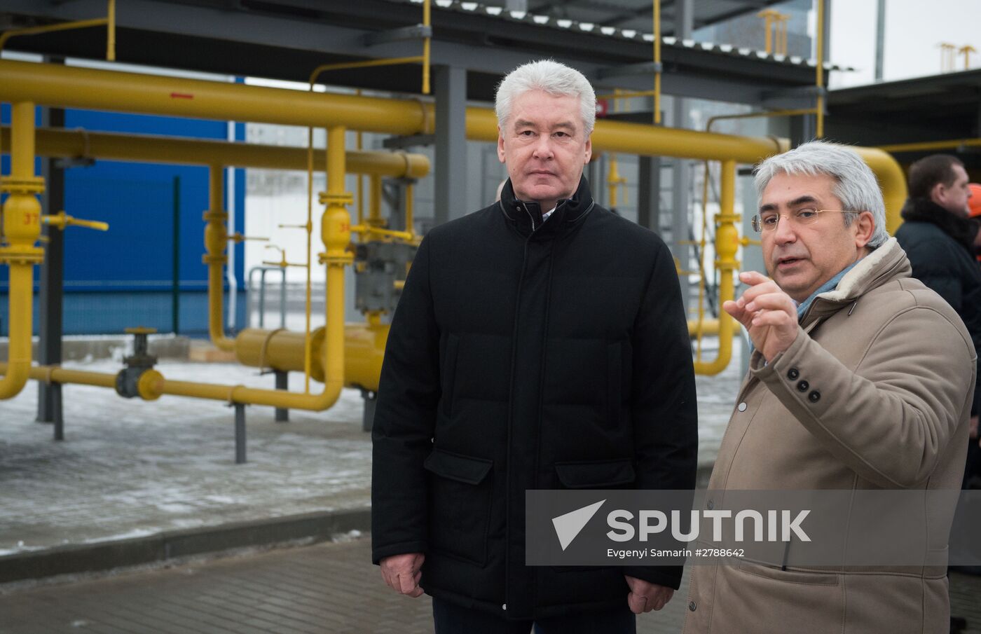 Moscow Mayor Sergei Sobyanin inspects renovated gas pressure control station