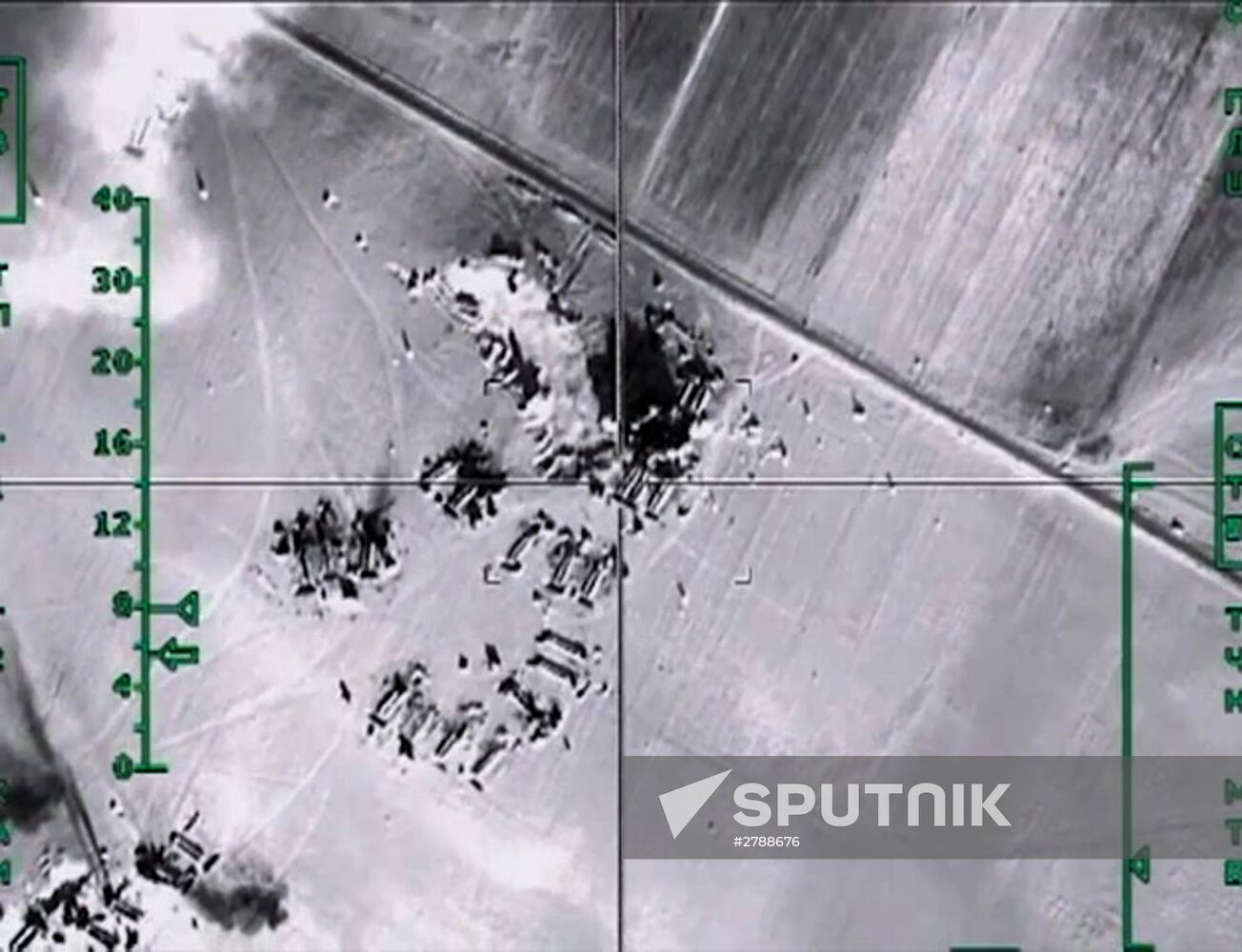 Russian warplanes destroy ISIS oil storage tanks in Aleppo Governorate, Syria