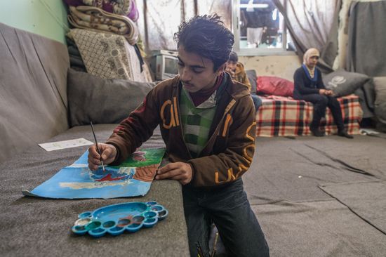 Refugee camp in Damascus