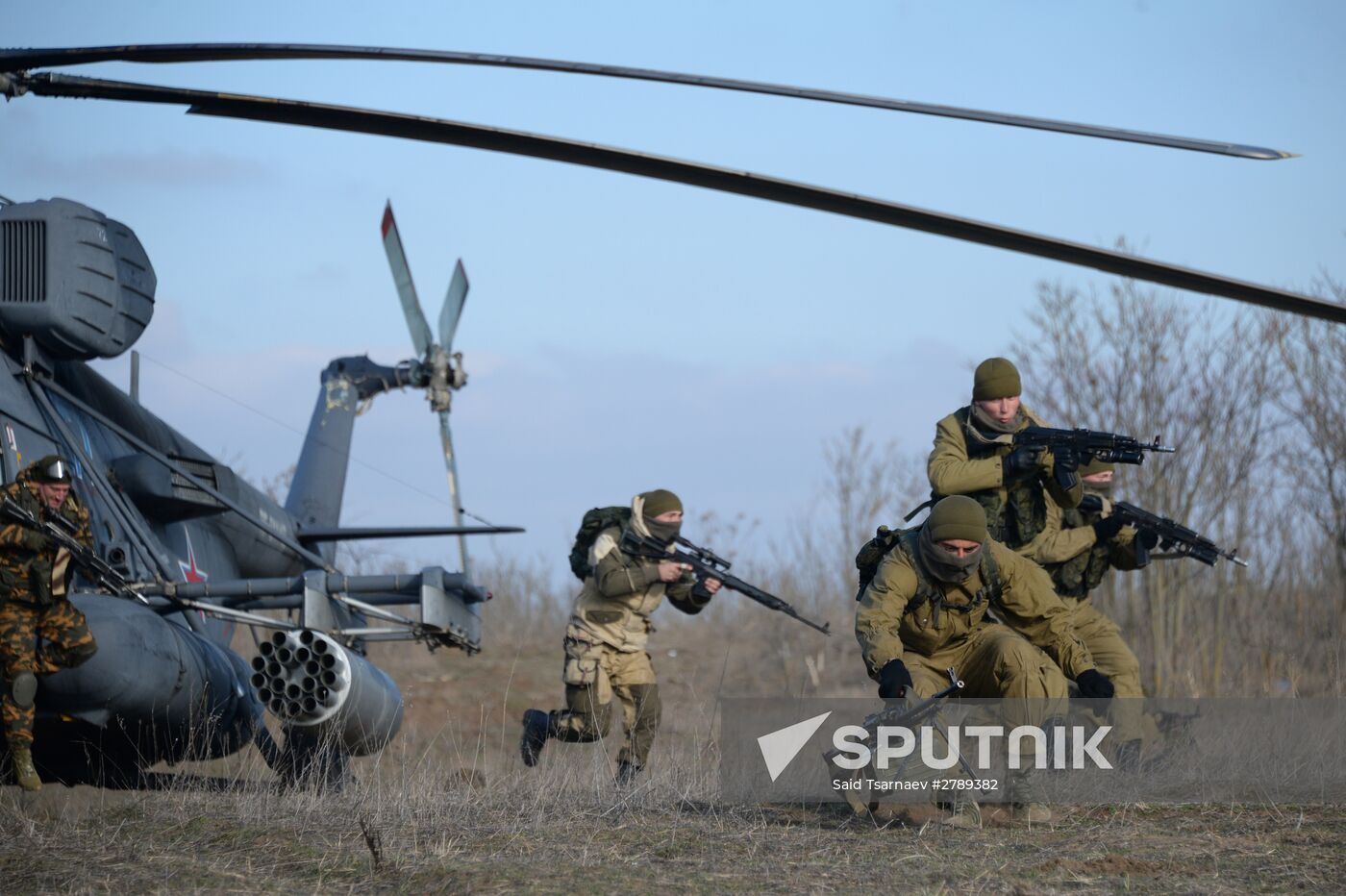 Motorized infantry exercise at Sernovodsky range