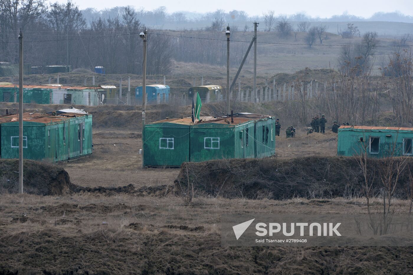 Motorized infantry exercise at Sernovodsky range