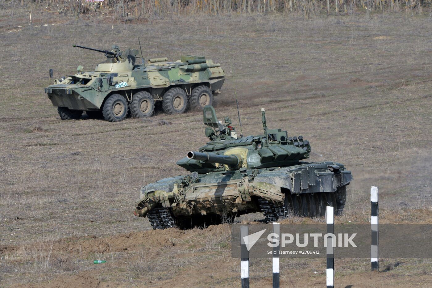 Motorized infantry exercise at Sernovodsky range