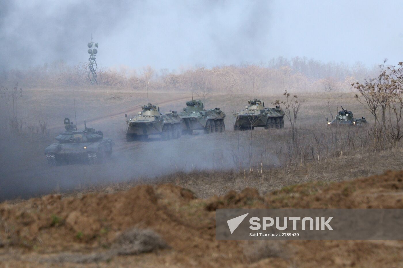 Motorized infantry exercise at Sernovodsky range