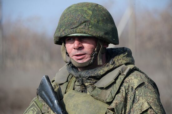 Motorized infantry exercise at Sernovodsky range