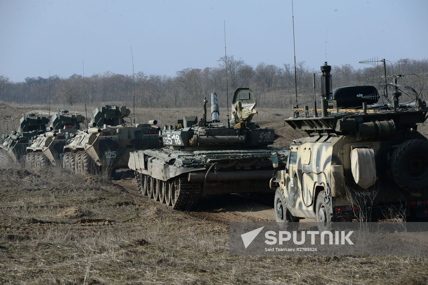 Motorized infantry exercise at Sernovodsky range
