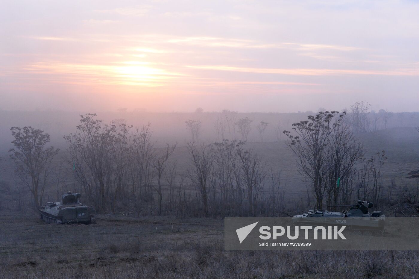 Motorized infantry exercise at Sernovodsky range