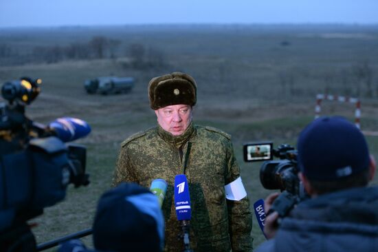 Motorized infantry exercise at Sernovodsky range