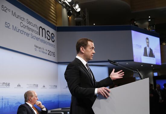 Prime Minister Dmitry Medvedev attends Munich Security Conference