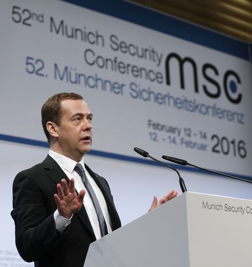 Prime Minister Dmitry Medvedev attends Munich Security Conference