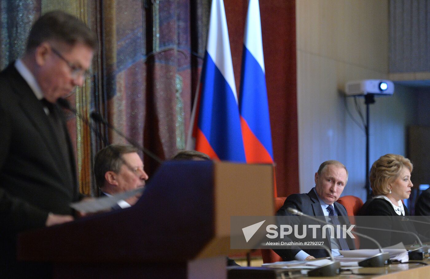 Russian President Vladimir Putin attends national meeting of court chairpersons