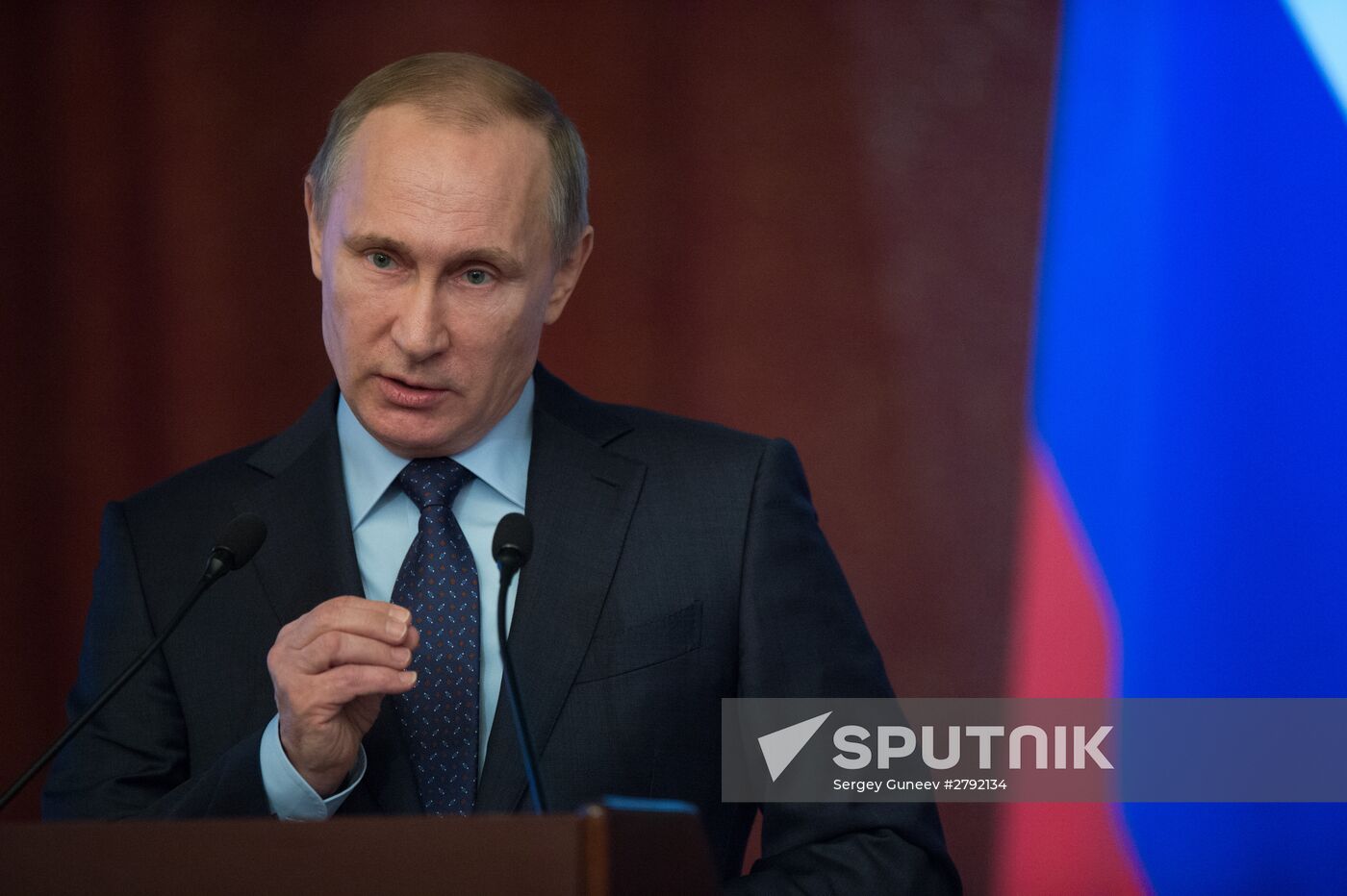 Russian President Vladimir Putin attends national meeting of court chairpersons