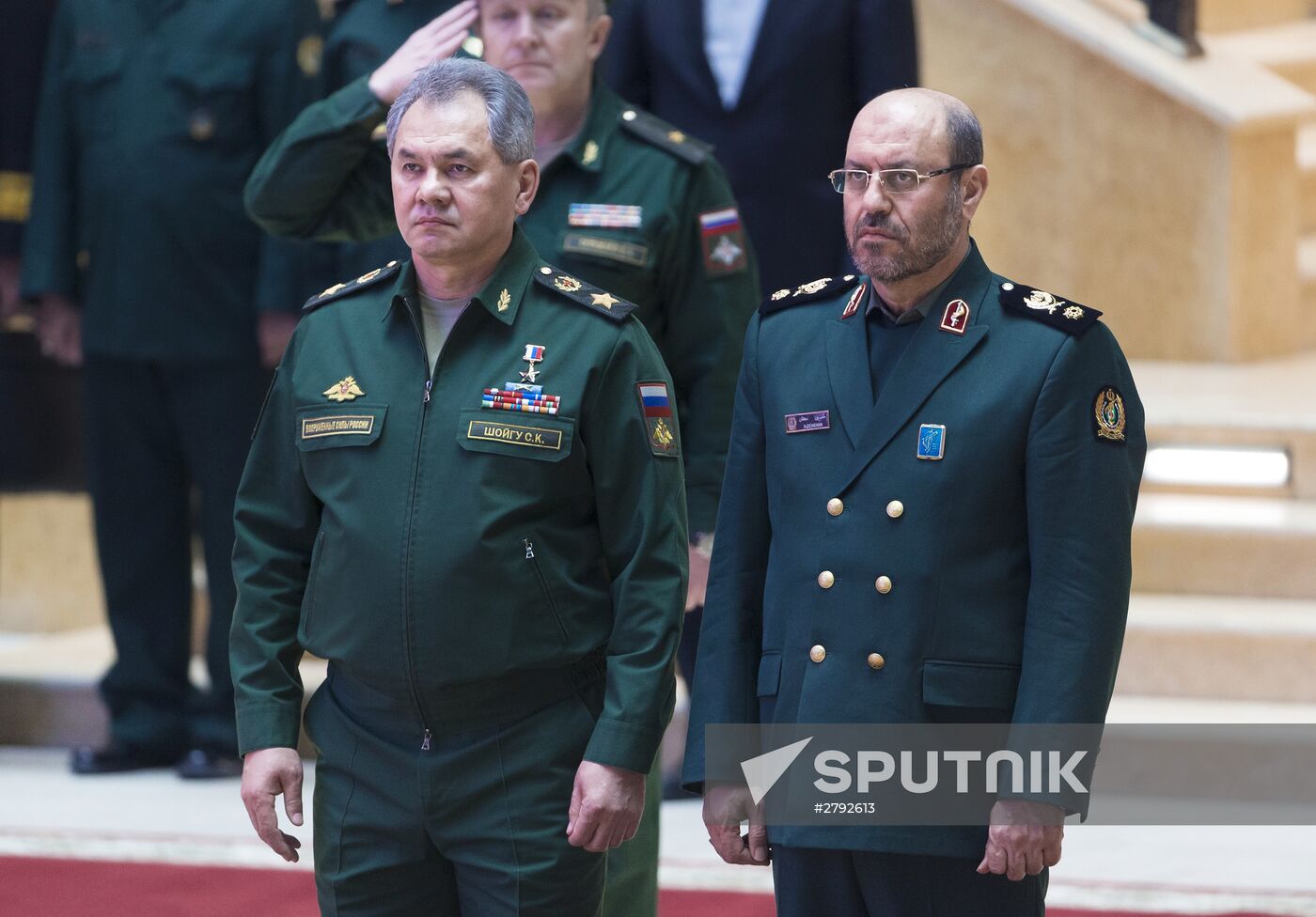 Russian Defense Minister Sergei Shoigu and Iranian Defense Minister Hossein Dehghan meet in Moscow