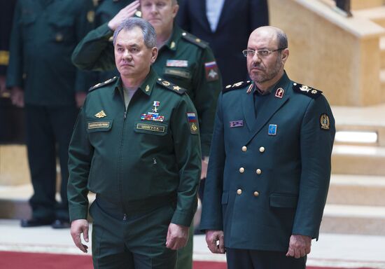 Russian Defense Minister Sergei Shoigu and Iranian Defense Minister Hossein Dehghan meet in Moscow