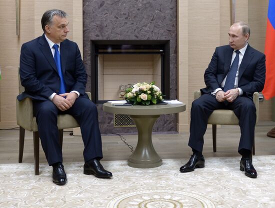 Russian President Vladimir Putin's meeting with Hungarian Prime Minister Viktor Orbán