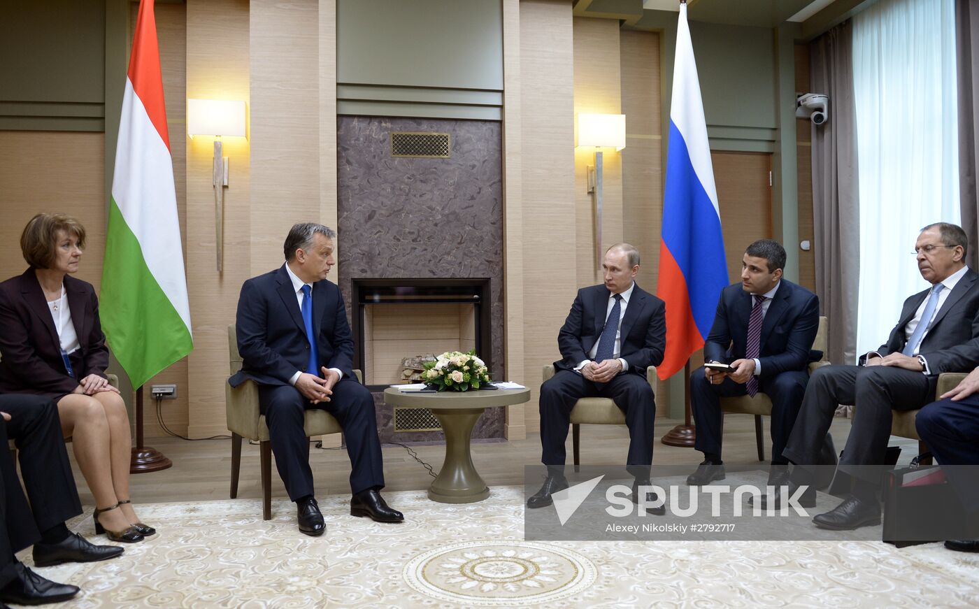 Russian President Vladimir Putin's meeting with Hungarian Prime Minister Viktor Orbán