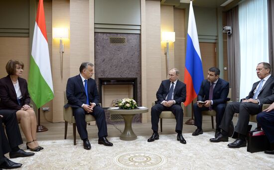 Russian President Vladimir Putin's meeting with Hungarian Prime Minister Viktor Orbán