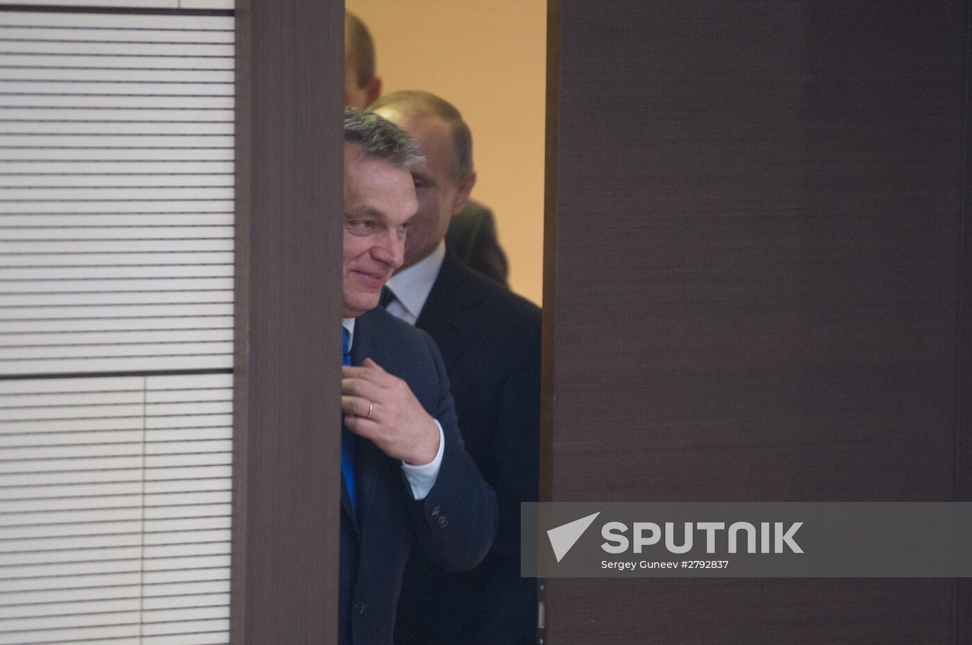 Russian President Vladimir Putin meets with Hungarian Prime Minister Viktor Orban