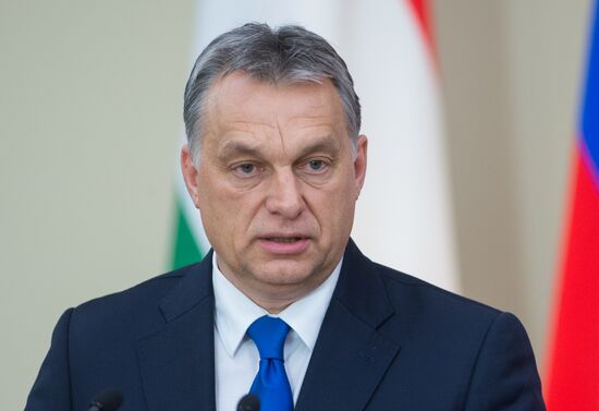 Russian President Vladimir Putin meets with Hungarian Prime Minister Viktor Orban