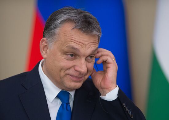 Russian President Vladimir Putin meets with Hungarian Prime Minister Viktor Orban