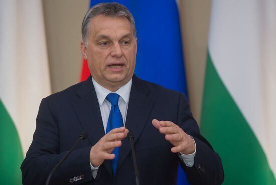 Russian President Vladimir Putin meets with Hungarian Prime Minister Viktor Orban