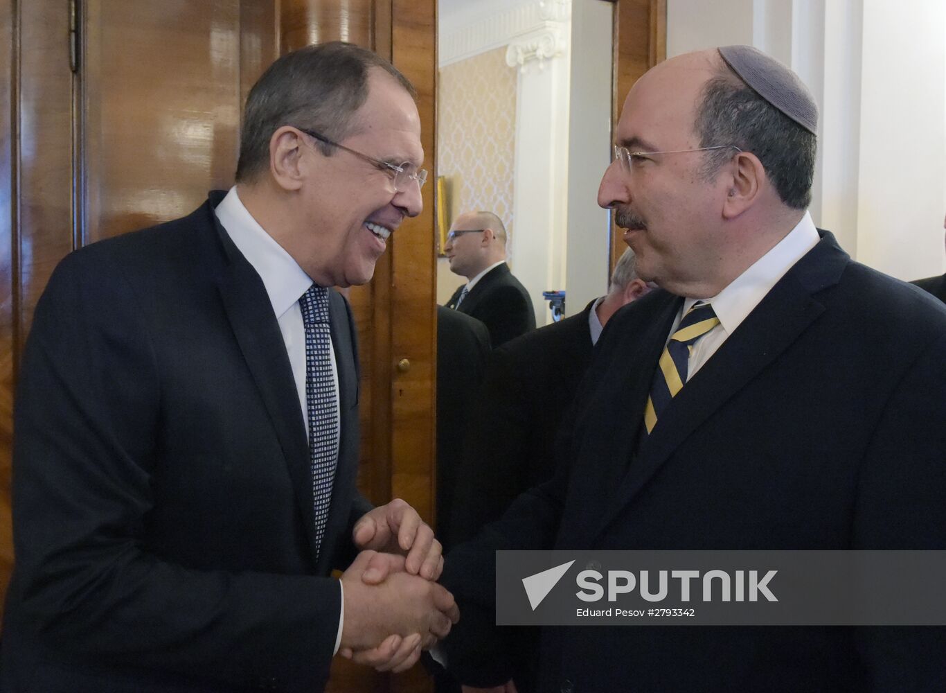Russian Foreign Minister Sergey Lavrov meets with his Israeli counterpart Dore Gold