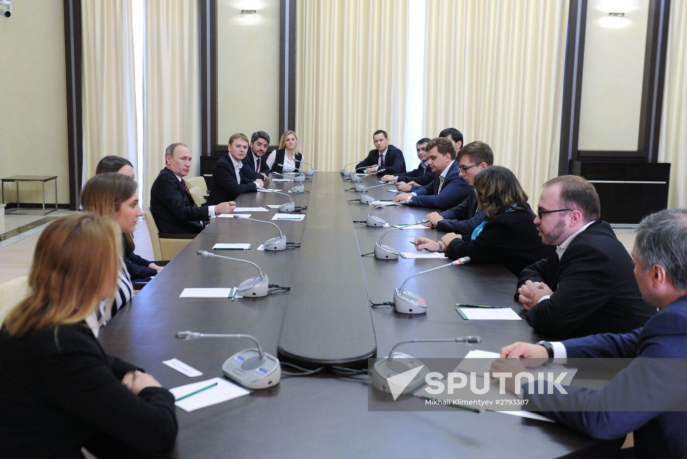Vladimir Vladimir Putin meets with Application Committee of World Youth and Student Festival