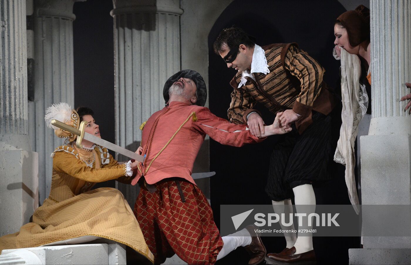 Dress rehearsal of premiere play Don Giovanni in Yermolova Theater