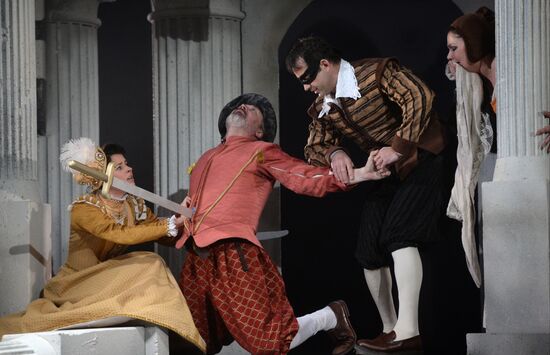 Dress rehearsal of premiere play Don Giovanni in Yermolova Theater