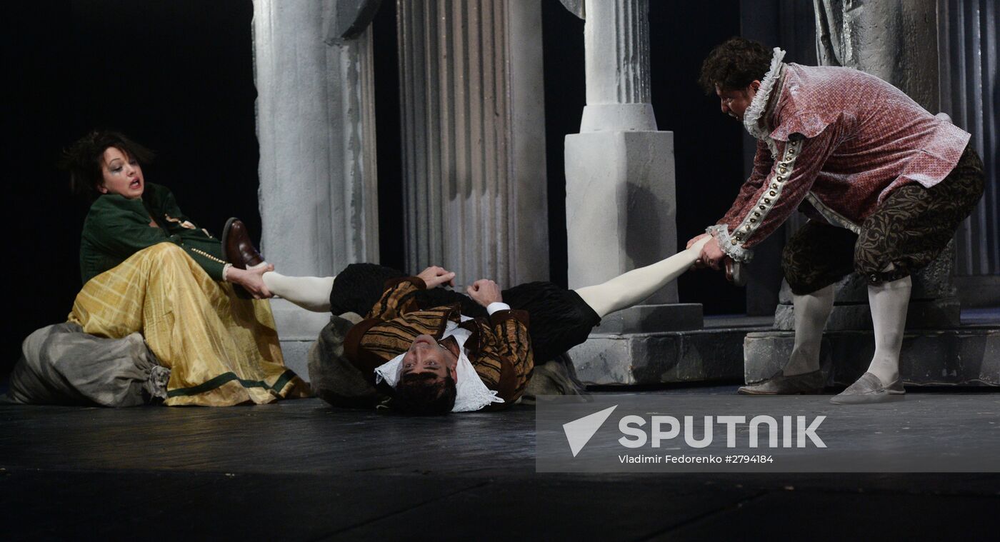 Dress rehearsal of premiere play Don Giovanni in Yermolova Theater