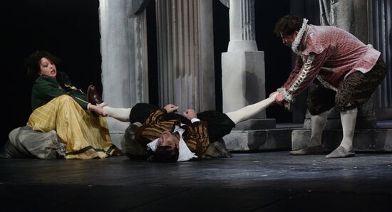 Dress rehearsal of premiere play Don Giovanni in Yermolova Theater