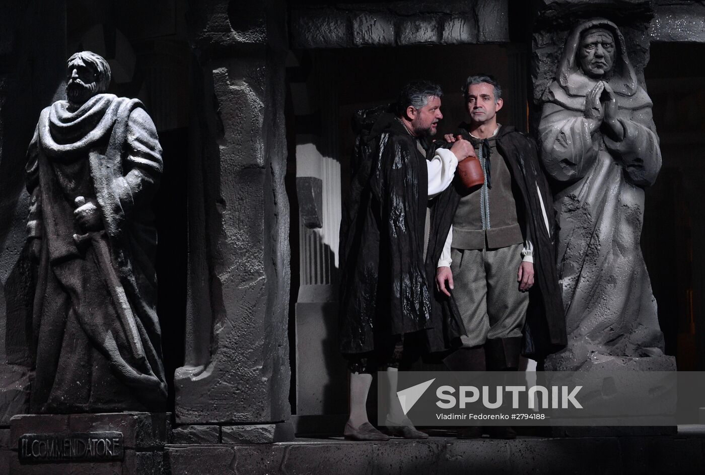 Dress rehearsal of premiere play Don Giovanni in Yermolova Theater