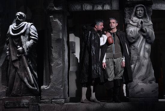 Dress rehearsal of premiere play Don Giovanni in Yermolova Theater