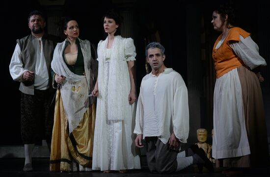 Dress rehearsal of premiere play Don Giovanni in Yermolova Theater