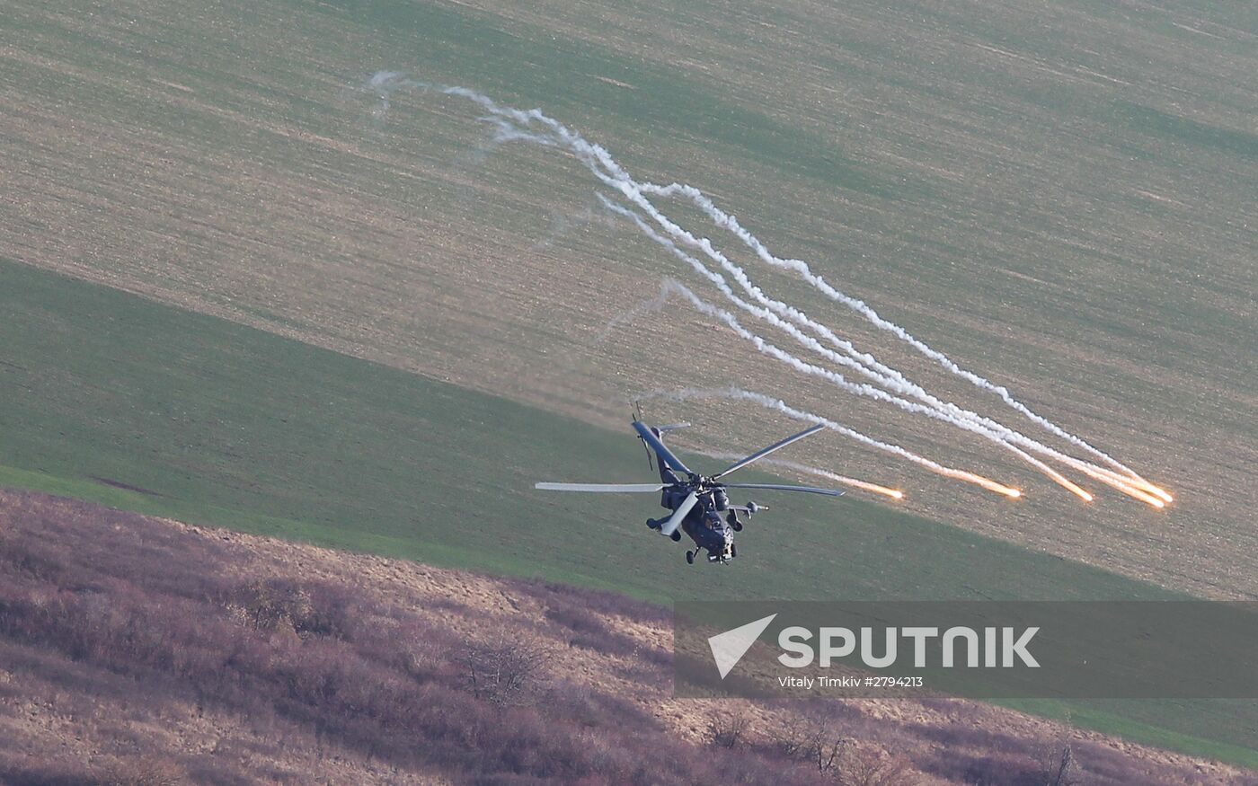 Army aviation helicopters on training mission