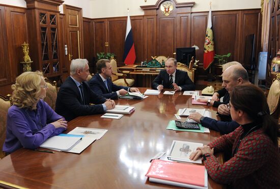President Vladimir Putin holds meeting in Kremlin