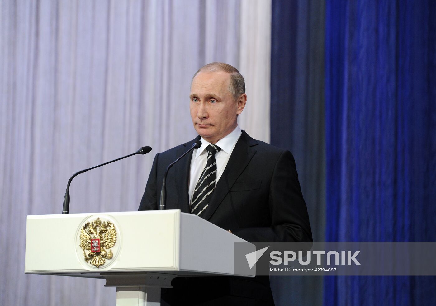 Russian President Vladimir Putin attends gala night in State Kremlin Palace