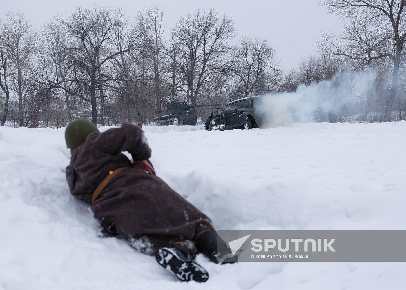 Military-historic reenactment "Battle of Stalingrad"