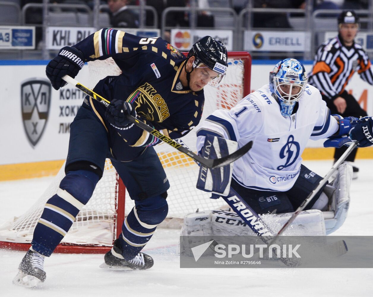 Kontinental Hockey League. Sochi vs. Dynamo Moscow