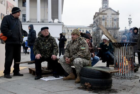 People's Veche (Assembly) of radicals on Indepence Square in Kiev