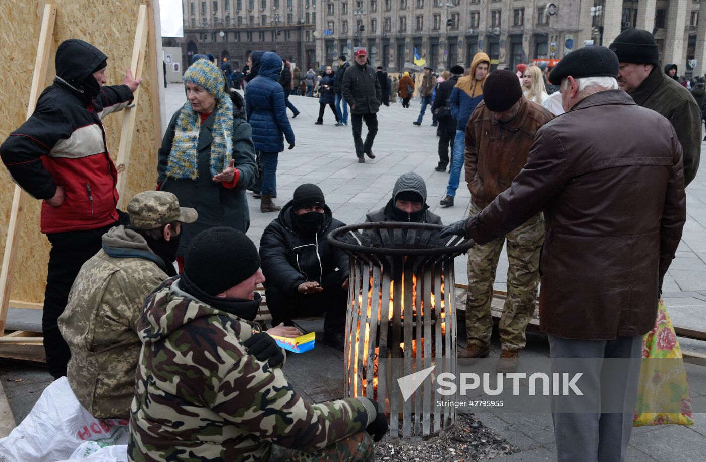 People's Veche (Assembly) of radicals on Indepence Square in Kiev