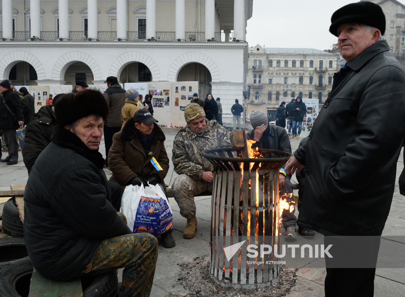 People's Veche (Assembly) of radicals on Indepence Square in Kiev