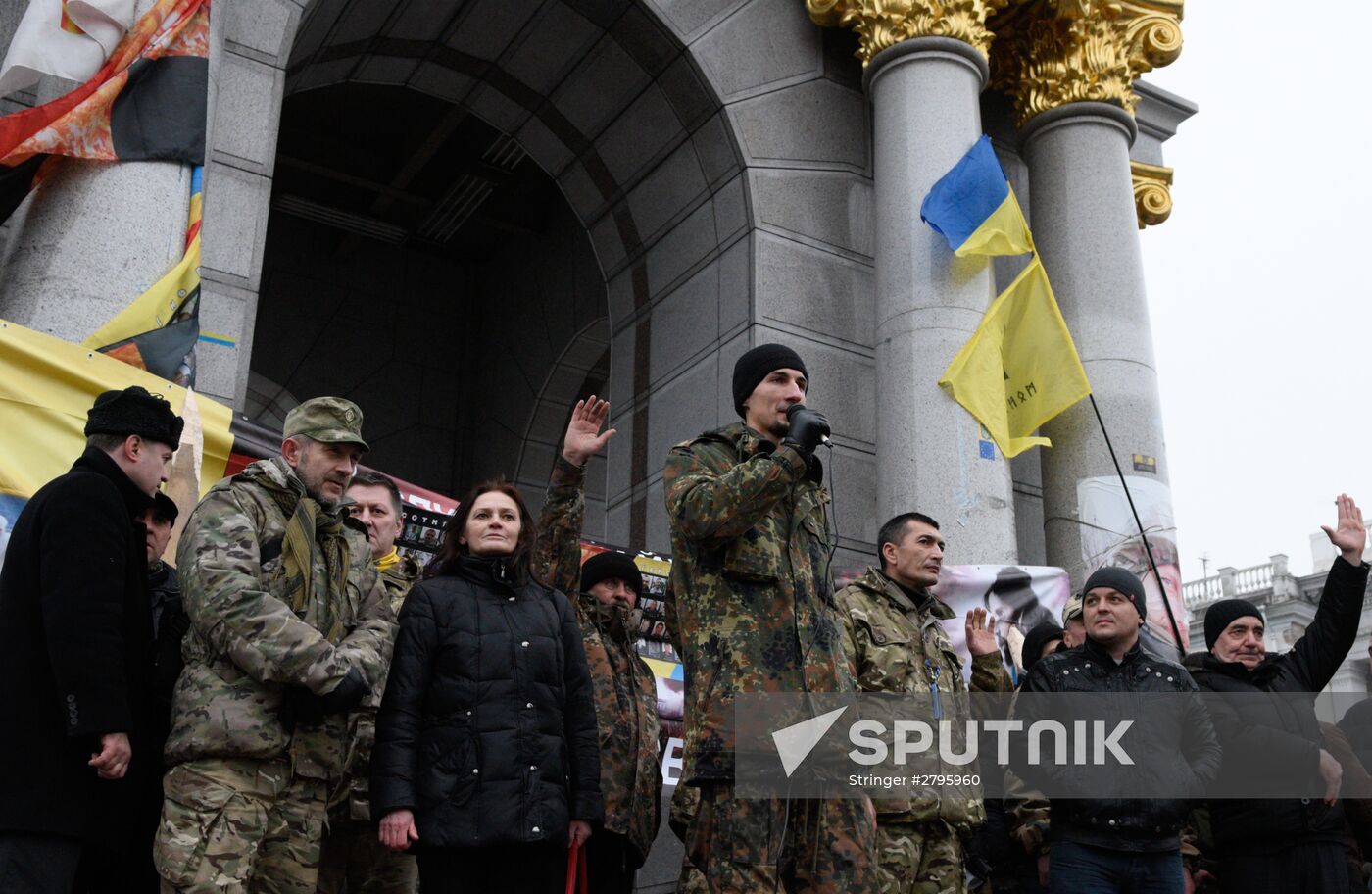 People's Veche (Assembly) of radicals on Indepence Square in Kiev