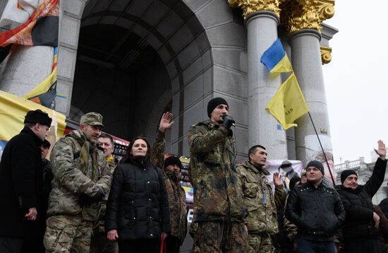 People's Veche (Assembly) of radicals on Indepence Square in Kiev