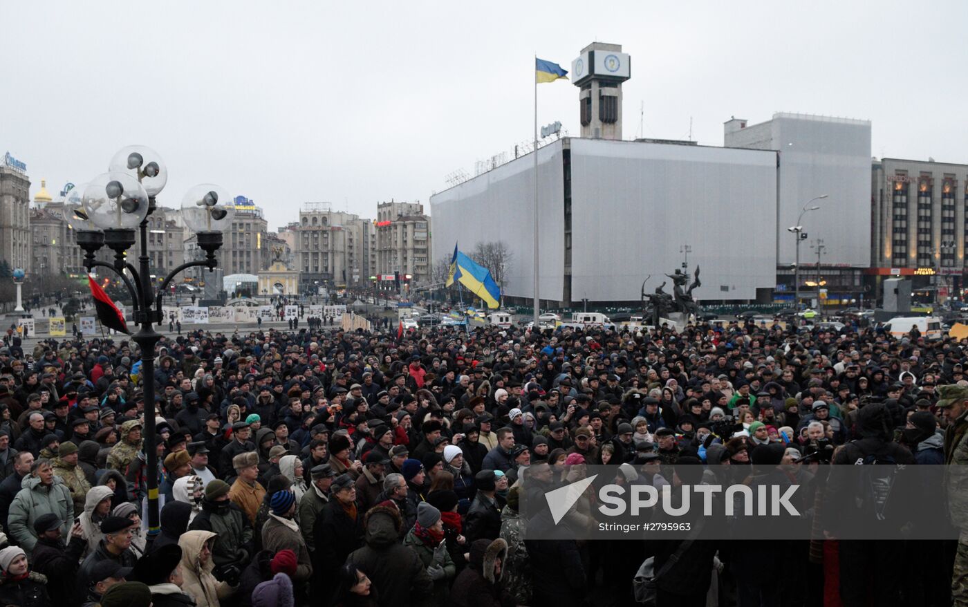 People's Veche (Assembly) of radicals on Indepence Square in Kiev