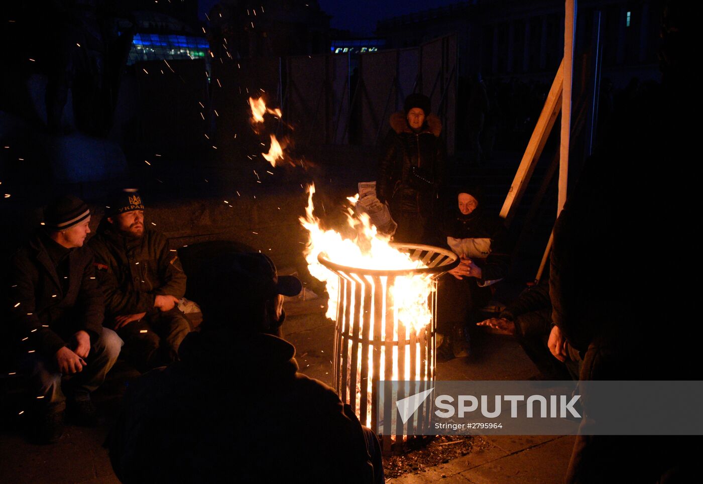 People's Veche (Assembly) of radicals on Indepence Square in Kiev