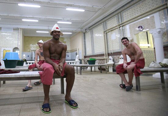 PBC CSKA players visit Sanduny Bath House
