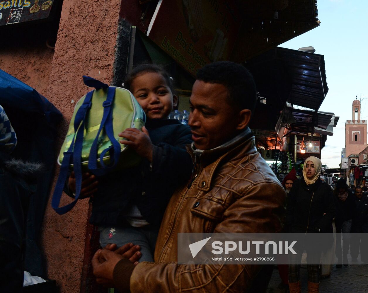 People shop in the market in the medina quarter (old city) of Marrakesh. Location: Morocco. Author: Natalia Seliverstova/Sputnik. Marrakesh's medina quarter