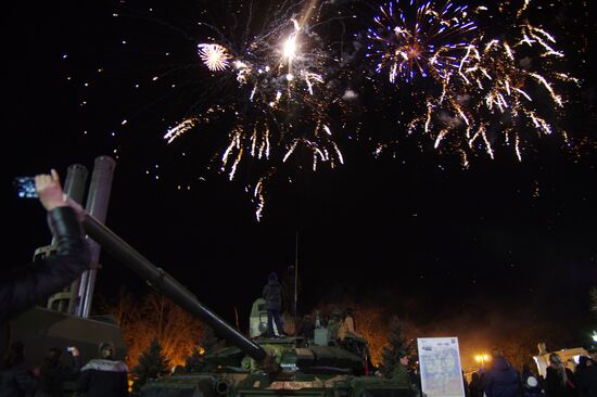 Fireworks displays marking Defender of the Fatherland Day in Russian regions