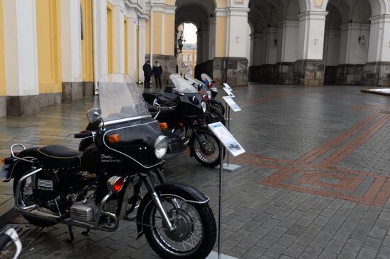 Federal Guard Service cars displayed in the Kremlin