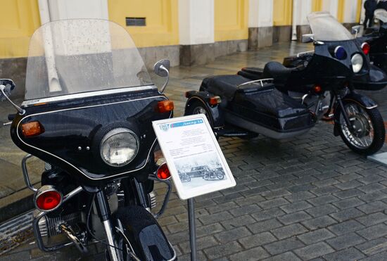 Federal Guard Service cars displayed in the Kremlin